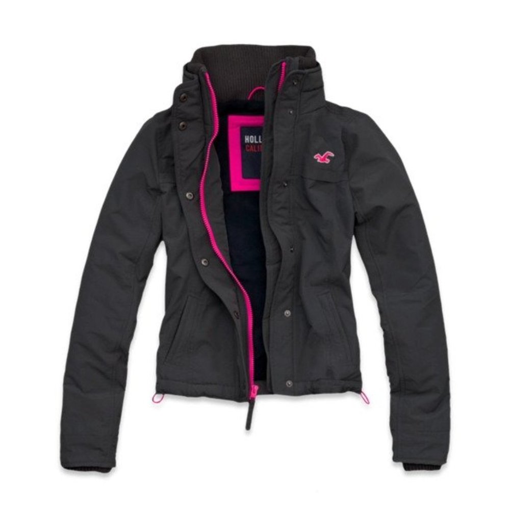 Hollister Dark Heather Grey All-Season Jacket Coat